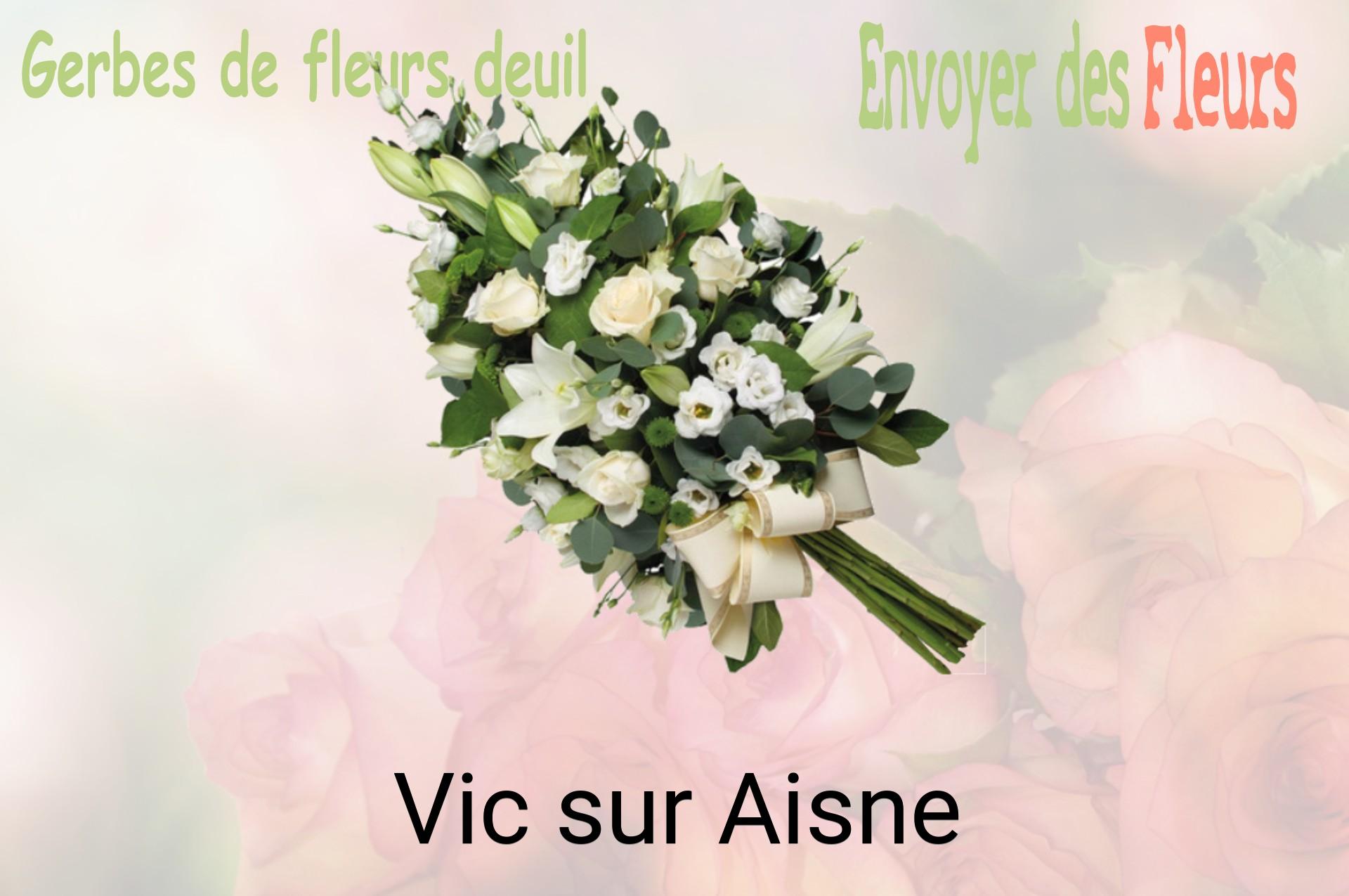 Gerbe de fleurs de deuil livrée à Vic-sur-Aisne